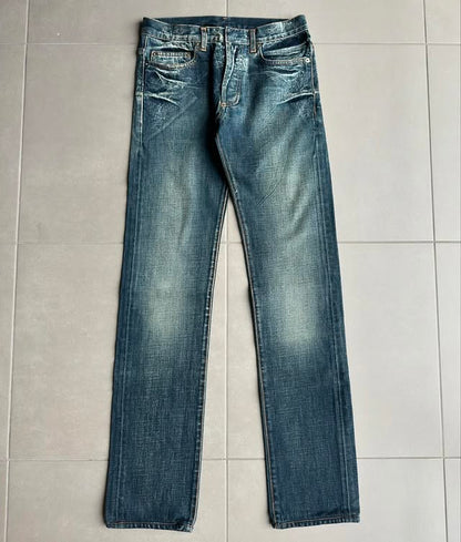 Dior Homme SS07 "We look good together" washed spiderweb denim