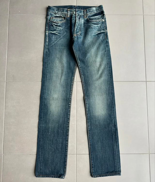 Dior Homme SS07 "We look good together" washed spiderweb denim