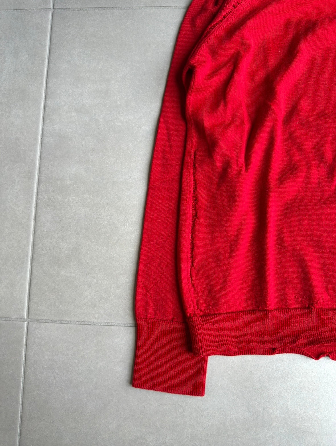 Dior Homme AW07 "Navigate" wool distress turtleneck sweater