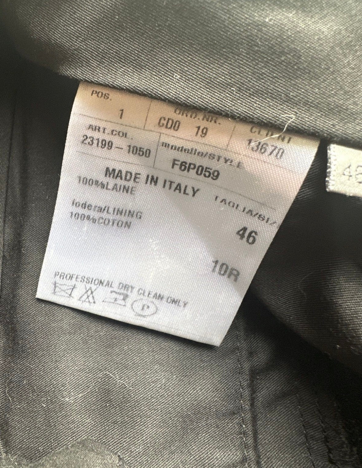 Dior homme AW07 "Navigate" textured wool trousers