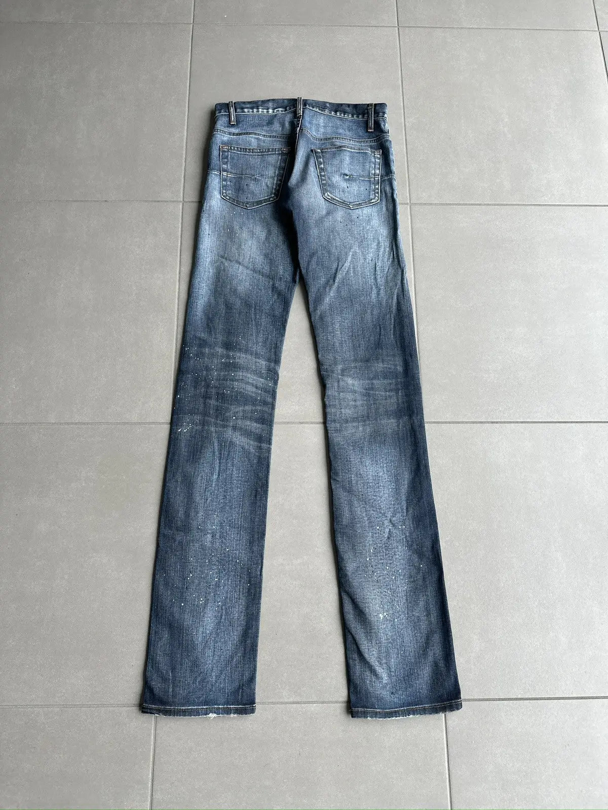 Dior Homme SS08 “Under My Car” paint splatter denim