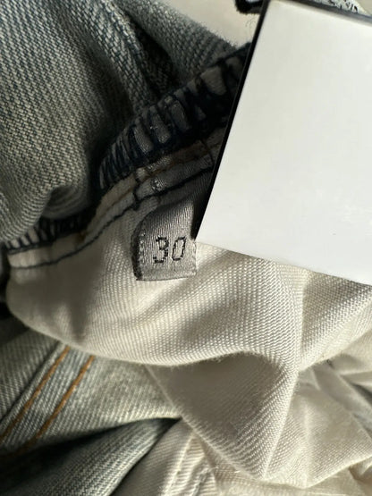 Dior Homme SS04 “Strip” washed ice bleu claire denim