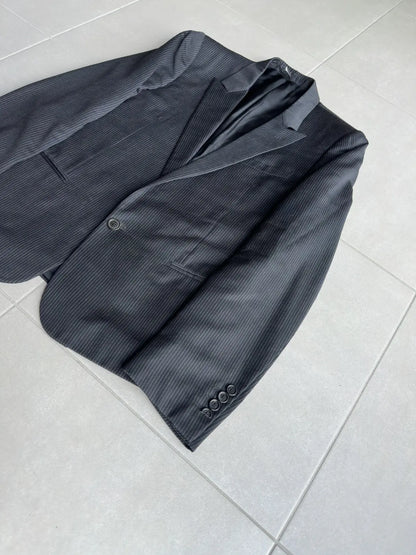 Dior Homme AW06 “These grey days” pinstriped peak lapel blazer