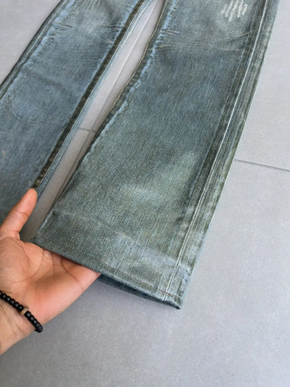 Dior Homme SS04 “Strip” waxed bleu claire clawmark denim