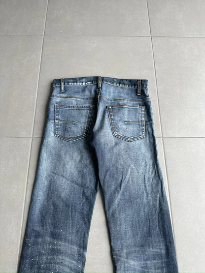 Dior Homme SS08 “Under My Car” paint splatter denim