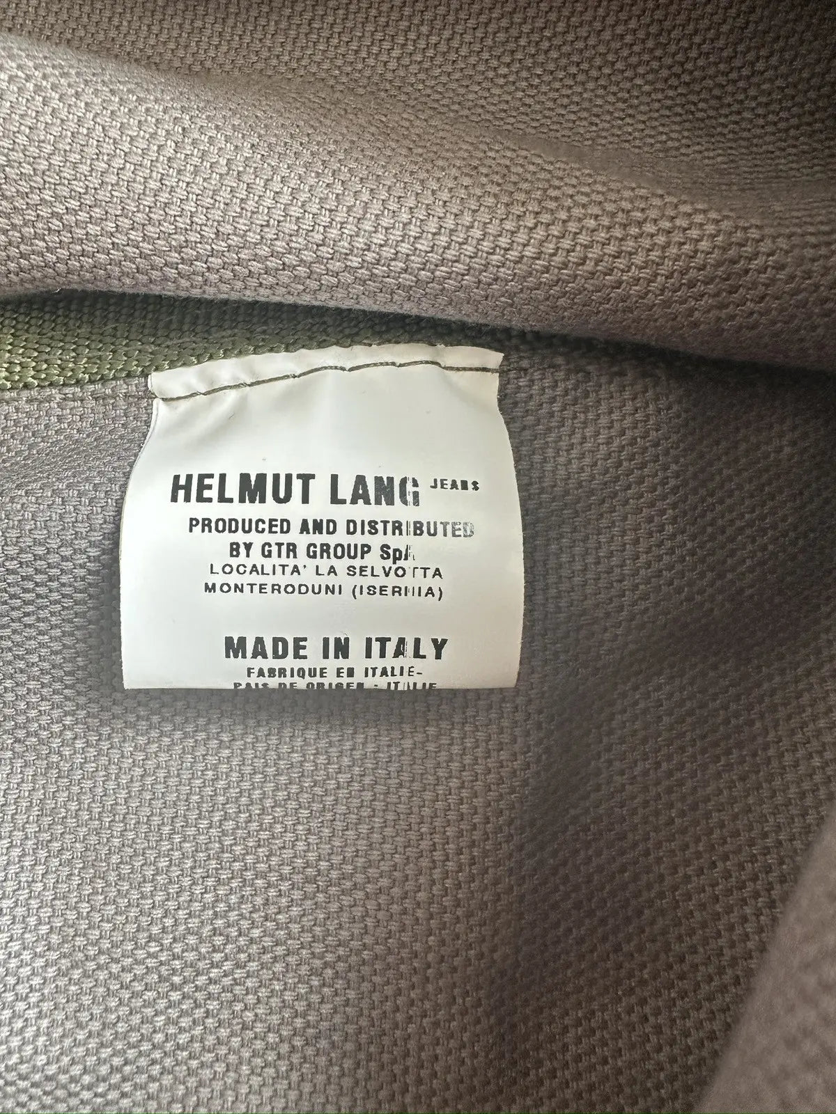 Helmut Lang archive SS1999 military duffle bag