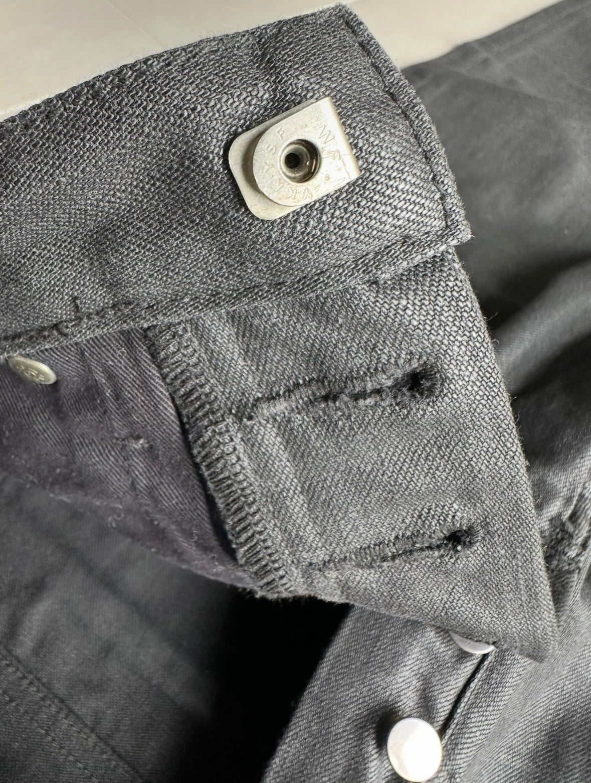 Dior Homme AW07 "navigate" polyurethane wax coated jeans