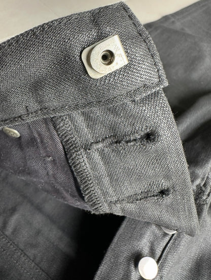 Dior Homme AW07 "navigate" polyurethane wax coated jeans