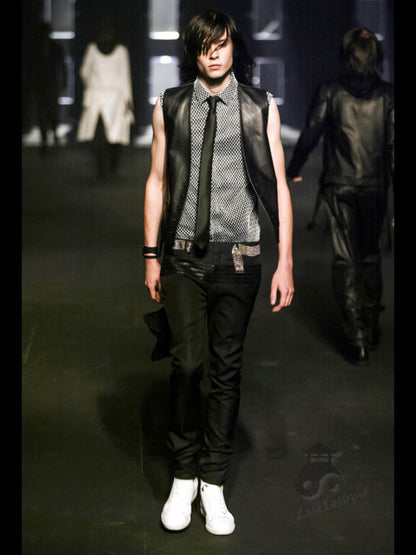 Dior Homme SS04 "Strip" mesh net button up