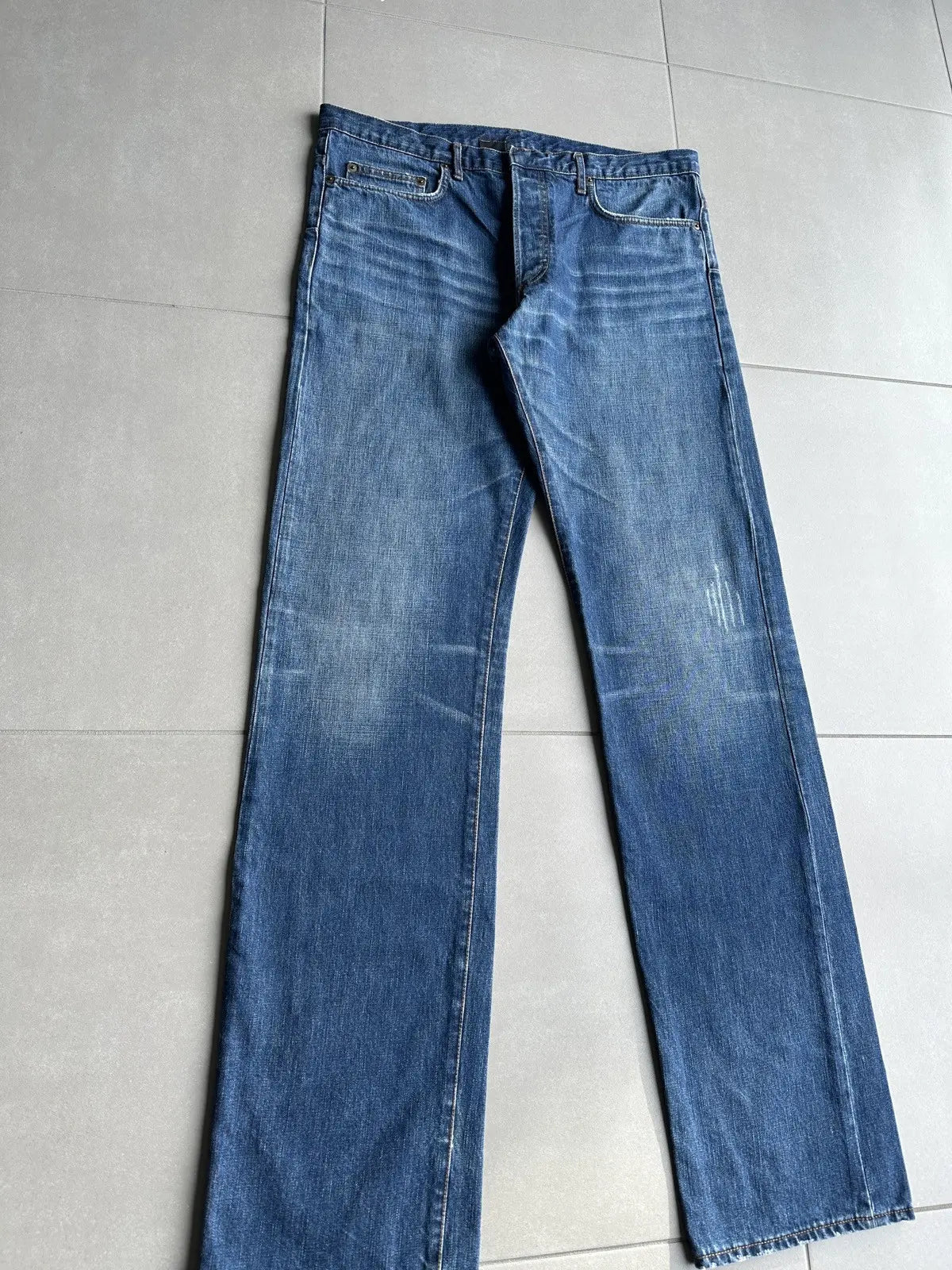 Dior Homme AW06 washed blue clawmark jeans