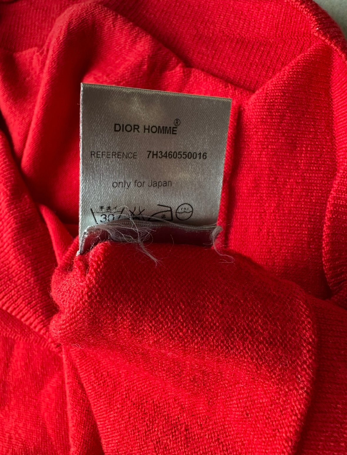 Dior Homme AW07 "Navigate" wool distress turtleneck sweater