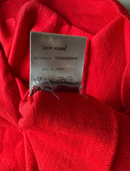 Dior Homme AW07 "Navigate" wool distress turtleneck sweater