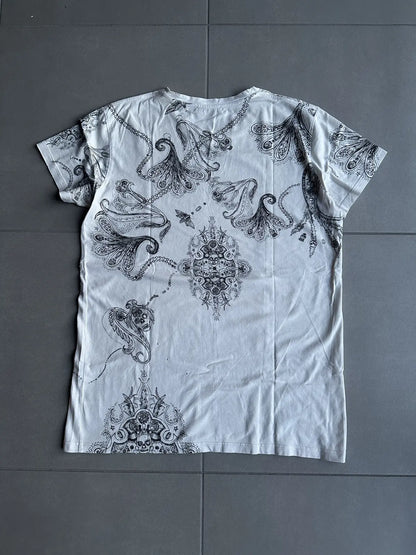 Balmain Homme AW09 distressed paisley print T-shirt