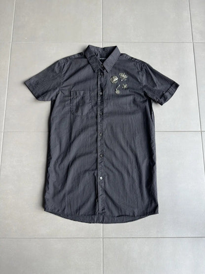 Balmain SS11 pinstripe short sleeve button up