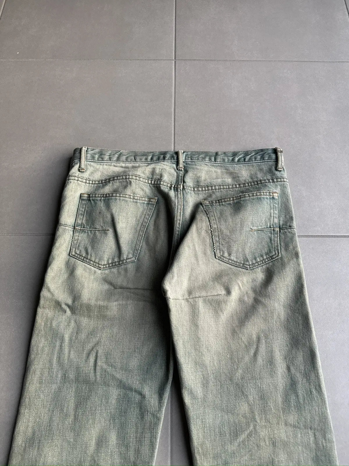 Dior Homme SS04 “Strip” washed ice bleu claire denim