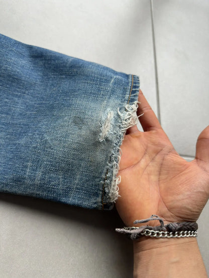 Dior homme SS03 “Follow me” distressed clawmark denim