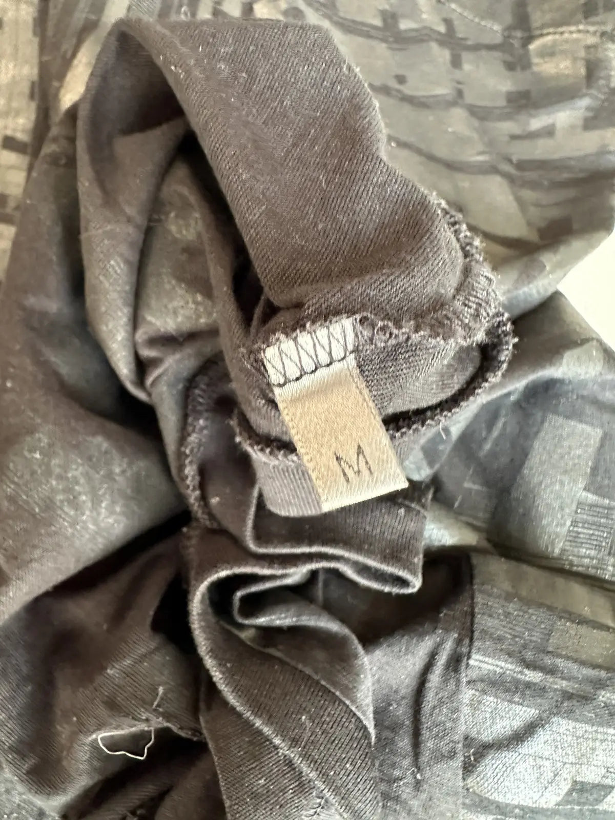 Dior Homme SS04 “Strip” waxed pattern T-shirt