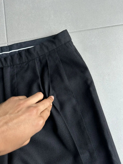 Raf Simons AW2000 “confusion” pleated wool wide trousers