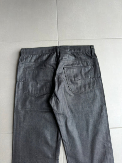 Dior Homme AW07 "navigate" polyurethane wax coated jeans