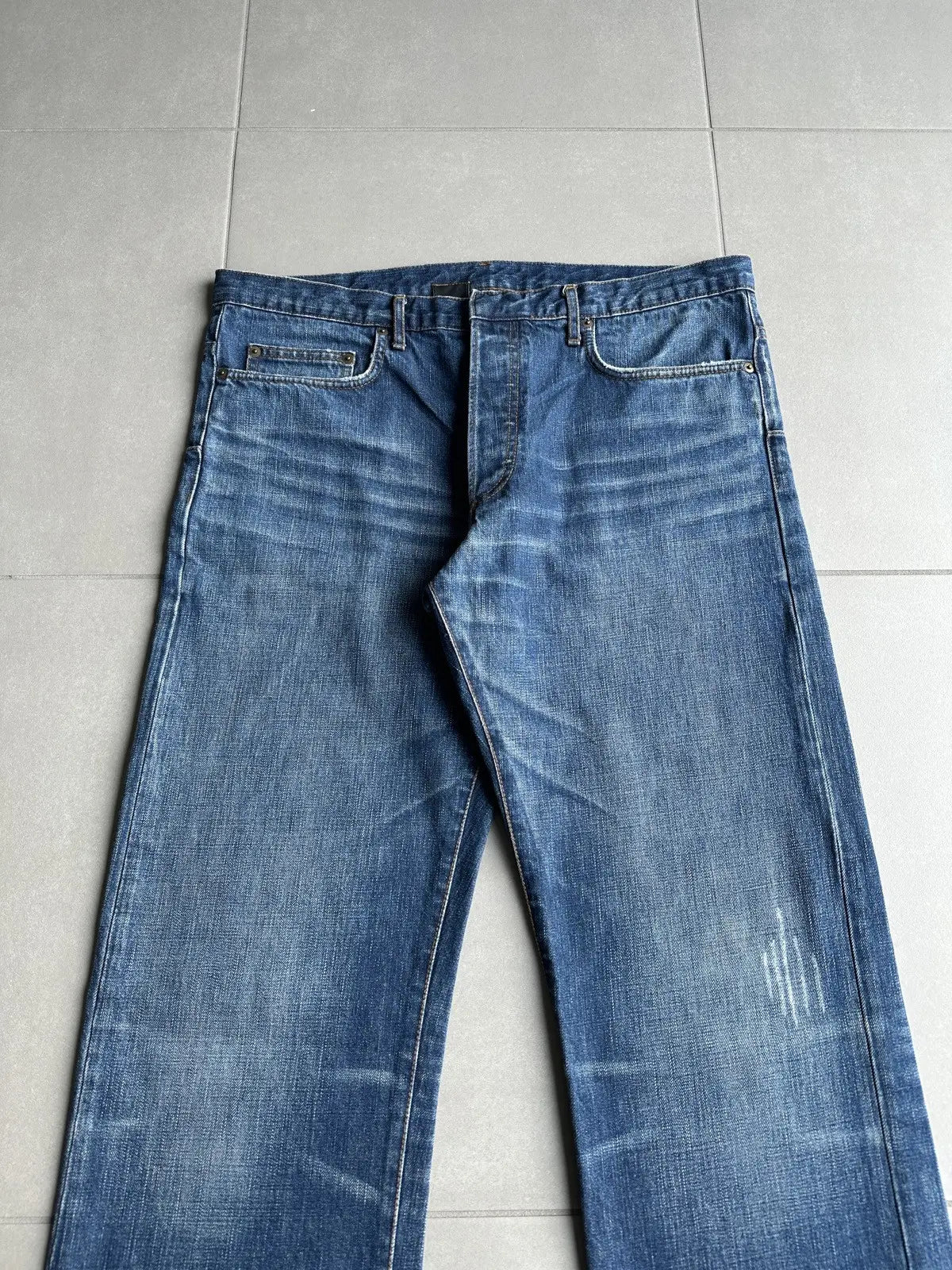 Dior Homme AW06 washed blue clawmark jeans
