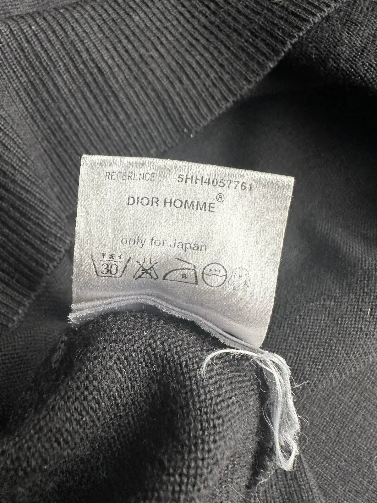 Dior Homme AW05 "in the morning" distressed wool sweater