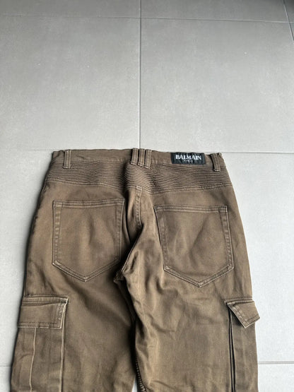 Balmain Homme SS14 cargo biker denim