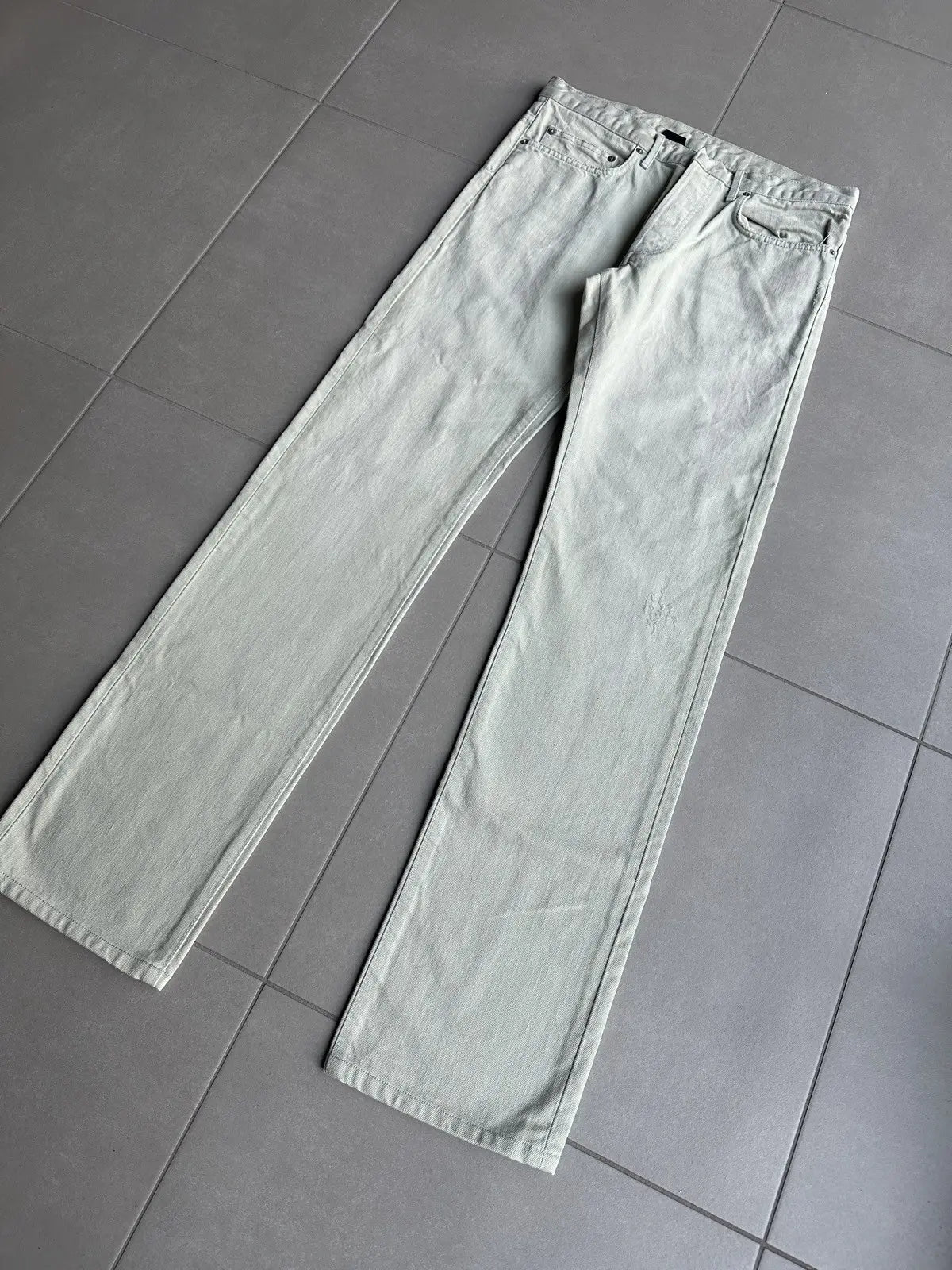 Dior Homme SS06 pastel green clawmark denim