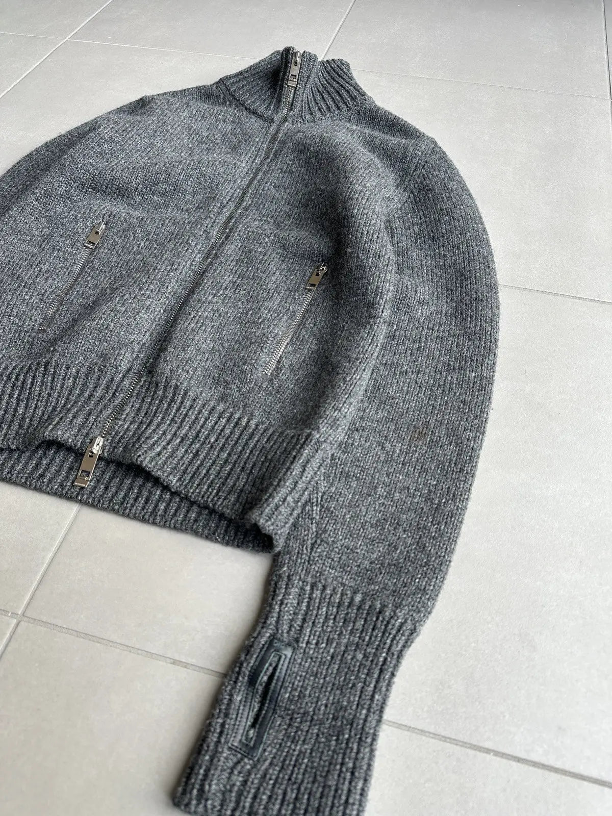 Dior Homme AW04 "Victim Of The Crime" Knit zip up