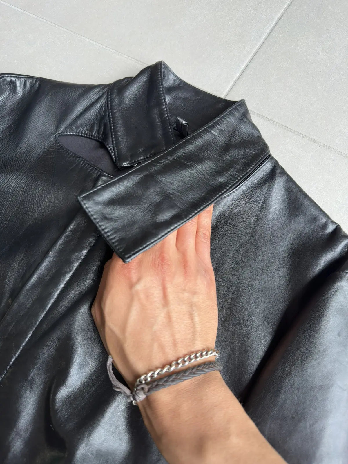 Dior Homme SS02 “Red/Boys don’t cry” lambskin moto jacket