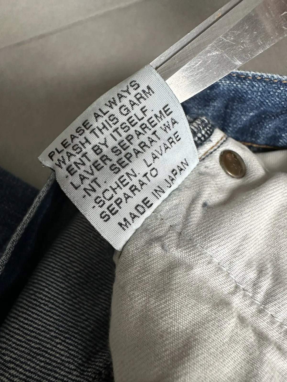 Dior Homme AW06 washed blue clawmark jeans