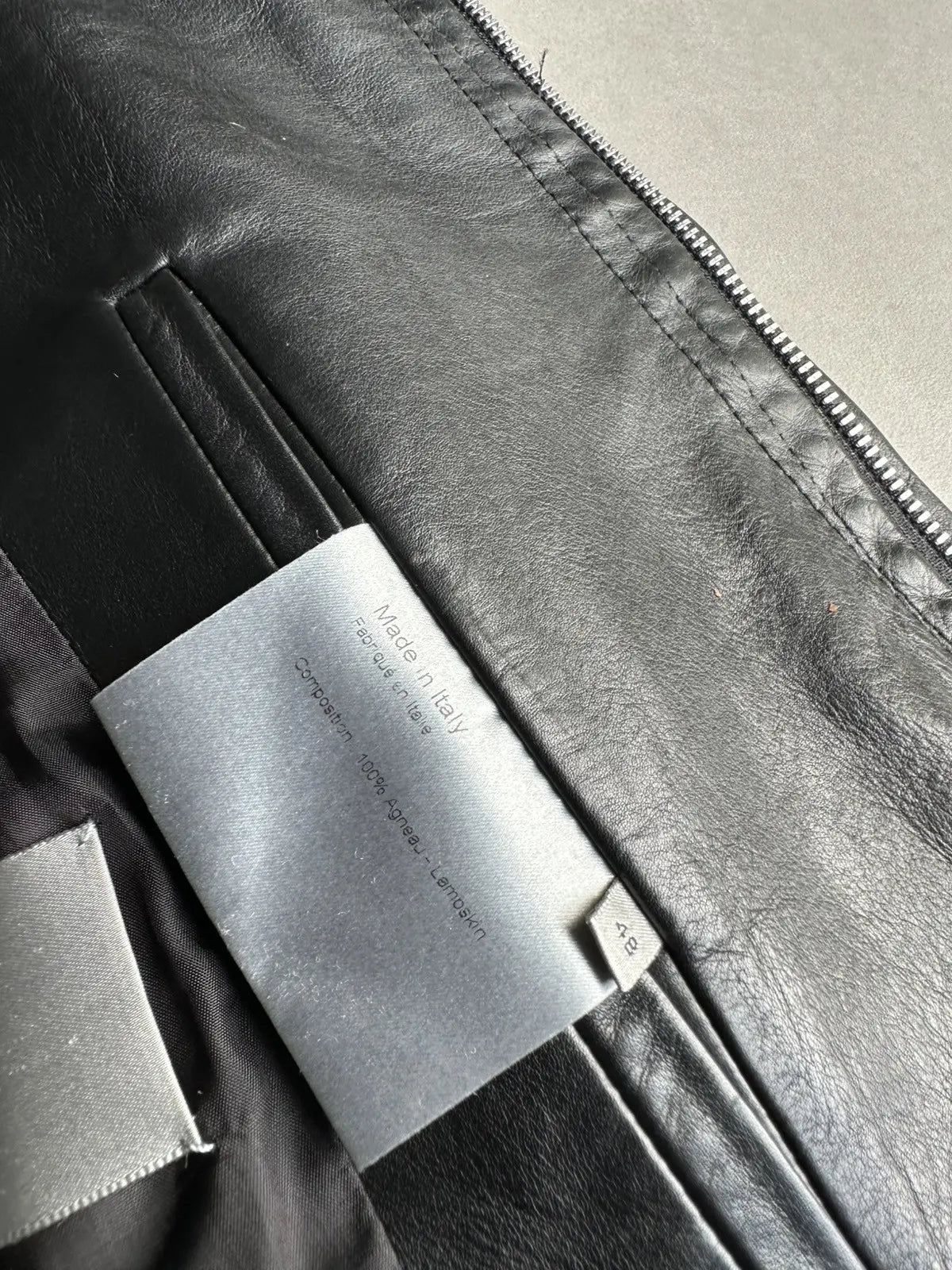 Dior Homme SS02 “Red/Boys don’t cry” lambskin moto jacket