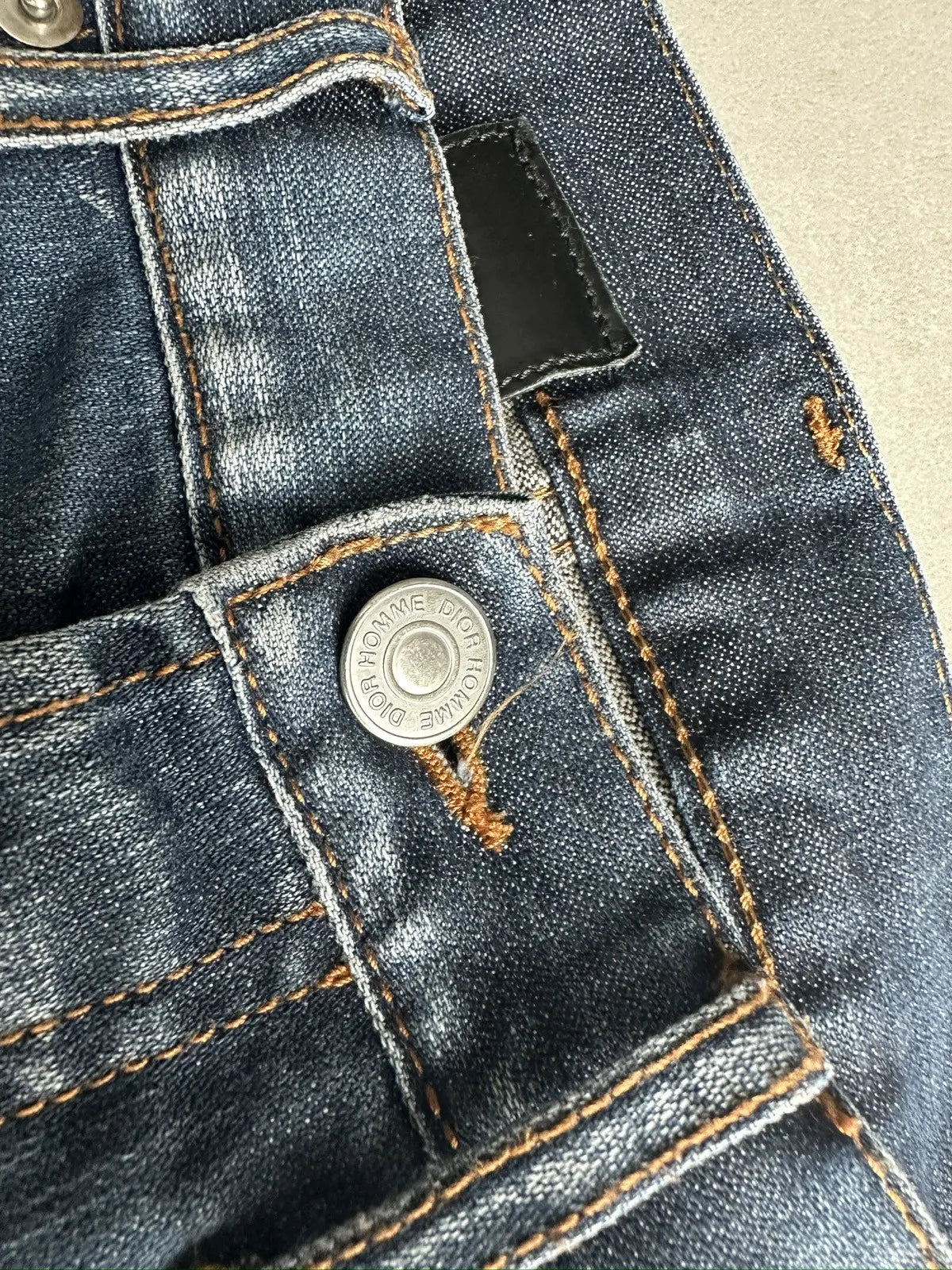 Dior Homme SS08 “Under My Car” paint splatter denim