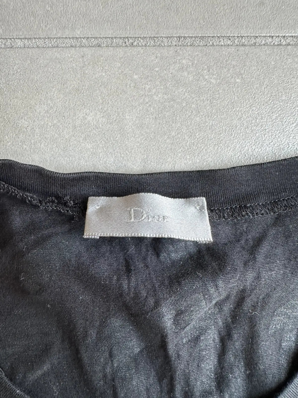 Dior Homme SS04 “Strip” waxed pattern T-shirt