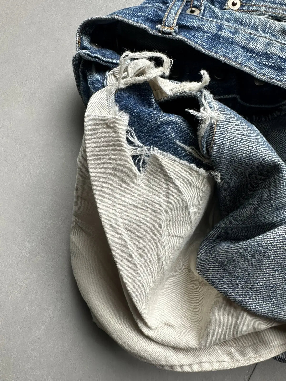 Dior homme SS03 “Follow me” distressed clawmark denim