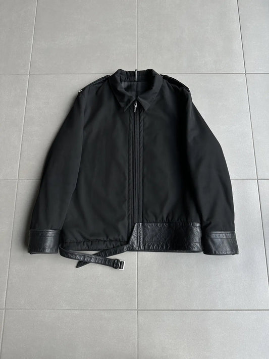 Dior homme AW02 “Reflexion” leather trimmed moto jacket