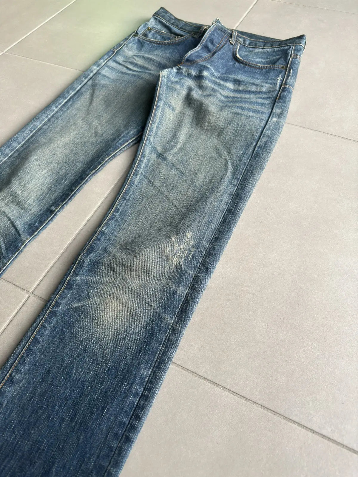 Dior homme by Hedi Slimane washed clawmark jeans