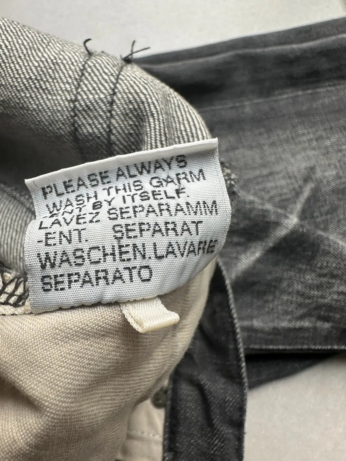 Dior Homme by Hedi Slimane whiskered black jeans