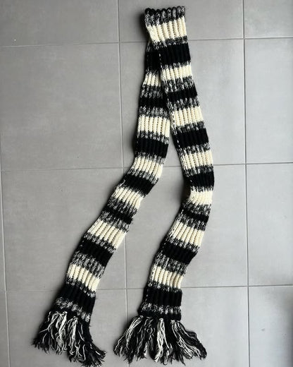 Dior Homme AW06 “These Grey Days” Wool fringe scarf