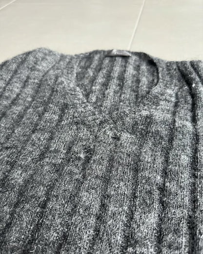 Dior Homme AW06 “These Grey Days” distressed mohair sweater