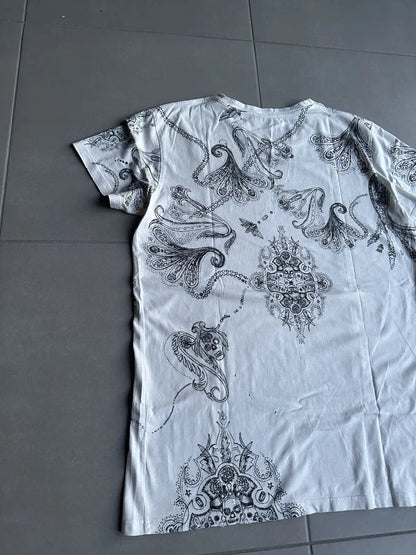 Balmain Homme AW09 distressed paisley print T-shirt