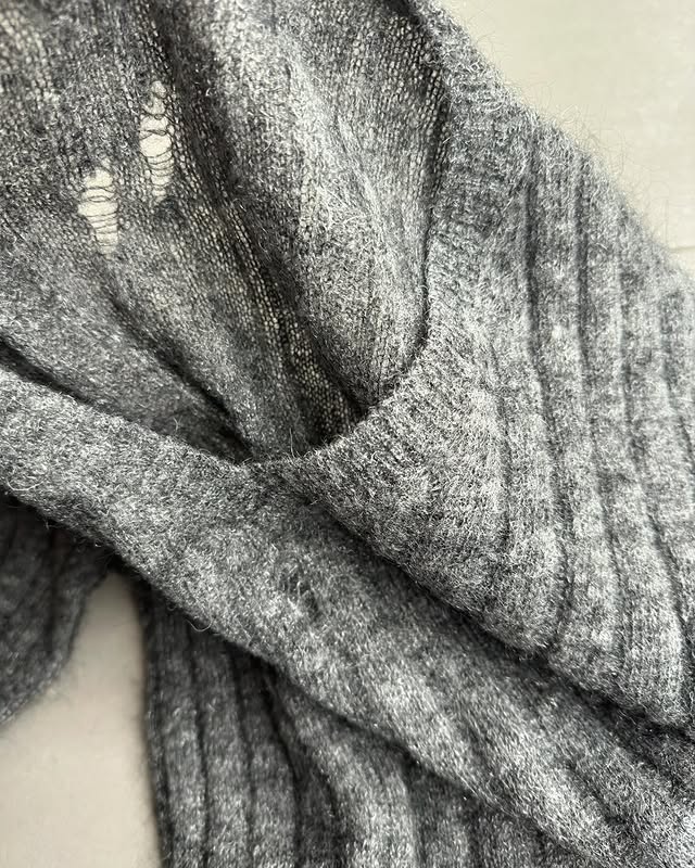 Dior Homme AW06 “These Grey Days” distressed mohair sweater
