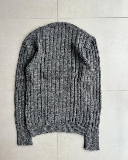 Dior Homme AW06 “These Grey Days” distressed mohair sweater