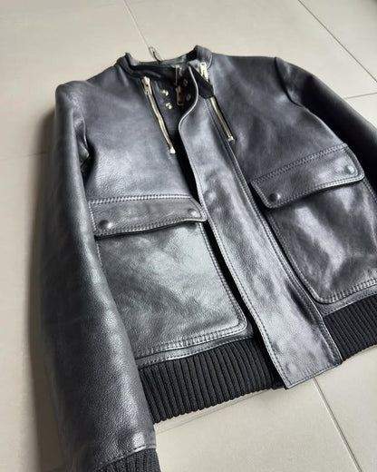 Dior Homme AW07 “Navigate” padded leather jacket