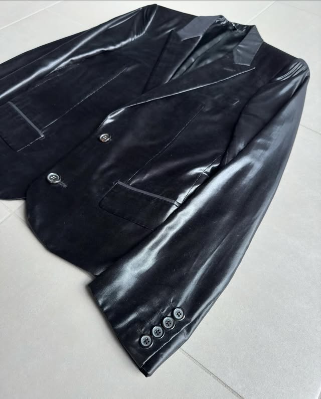 Dior Homme SS04 “Strip” glossy shimmering blazer