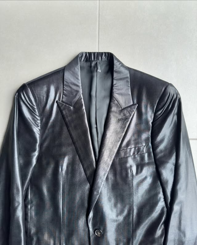 Dior Homme SS04 “Strip” glossy shimmering blazer