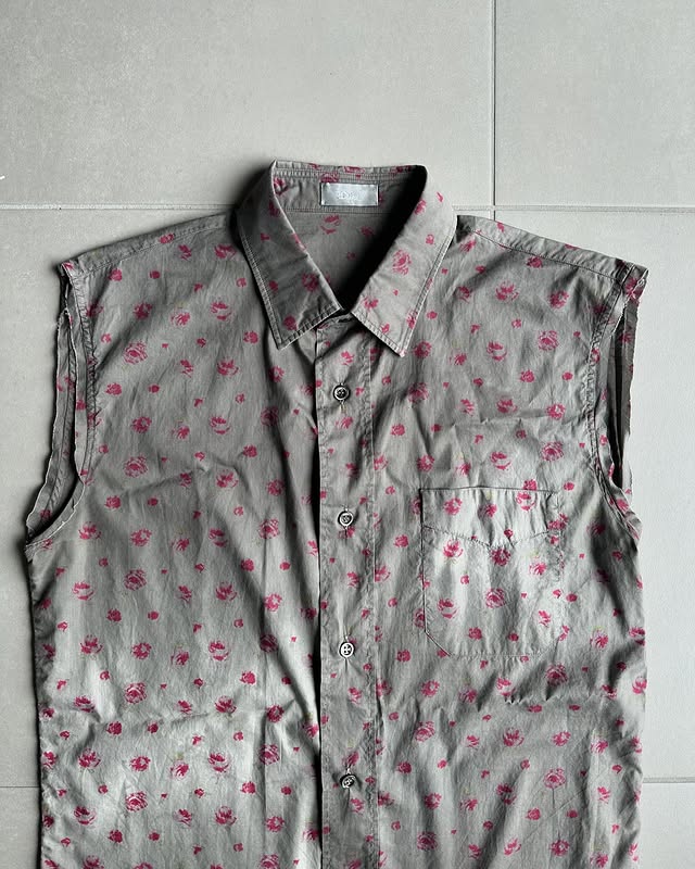Dior Homme SS05 sleeveless floral shirt