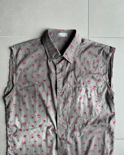 Dior Homme SS05 sleeveless floral shirt
