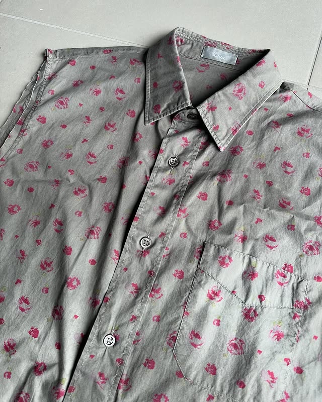 Dior Homme SS05 sleeveless floral shirt