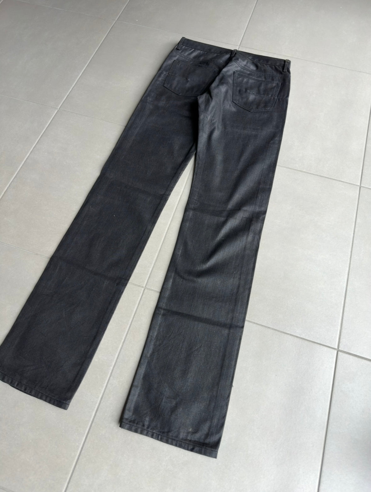 Dior Homme AW07 "navigate" polyurethane wax coated jeans