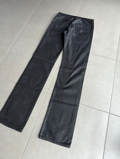 Dior Homme AW07 "navigate" polyurethane wax coated jeans